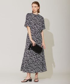 ICB 【洗える】シルエットフラワープリント マーメイドスカート