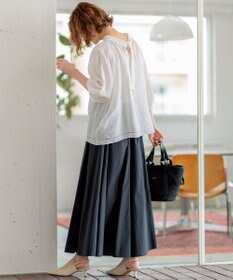 23区 【洗える】ナイロンコットンタフタ フレアスカート