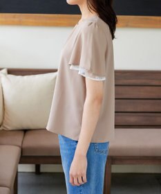 Tiaclasse 【洗える】袖レースレイヤードブラウス