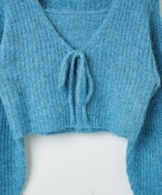 WEGO アンサンブルニットリボンカーデ