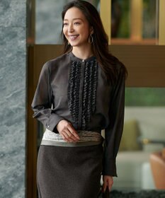 23区 L 【VERY11月号掲載/洗える】TWボイル フリルディテール ブラウス