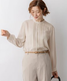 23区 【先行予約】バックサテンアムンゼン フロントタックブラウス