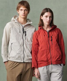 JOSEPH ABBOUD MOUNTAIN 【軽量/ストレッチ/ECO撥水】ライトワシャーストレッチ マウンテンパーカー オレンジ系