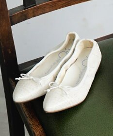 nouvelleRobe Oū 【本革・高反発】Pointed ポインテッドトゥ 型押しバレエシューズ