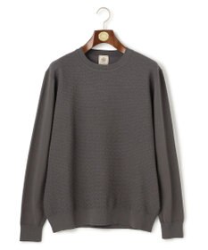 J.PRESS MEN 軽やかに着映える上質ベーシック【ストレッチ / イージーケア】【FLEX YARN】クルーネック ニット ライトグレー系
