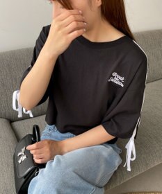 WEGO 2ラインリボングラフィックショートT