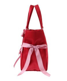 Maison de FLEUR サイドポケットリボンサテントートバッグ