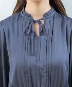 Tiaclasse L 【洗える】細リボンギャザーワンピース