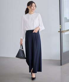 ANY イージーケアライトストレッチワイドパンツ