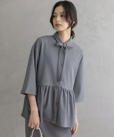 組曲 S ジョーゼットジャージーボウタイチュニック ブラウス