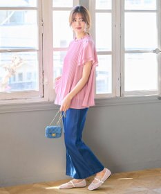 Feroux ベルト付き テンセルデニム ワイドパンツ