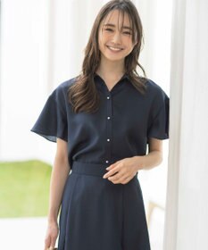 ANY SIS 【速乾・接触冷感】スムージーポリエステル シャツ ブラウス