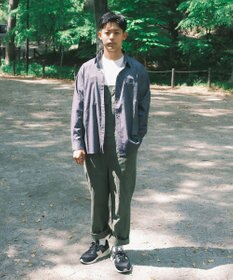 SHARE PARK MENS 【UVカット・撥水・ストレッチ】イージーデニムレギュラーカラーシャツ