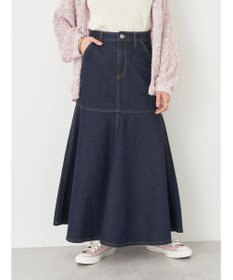 earth music&ecology ペプラムマーメイドデニムスカート
