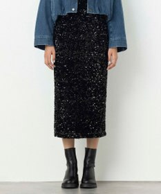 NAVE 【Nave・洗える】スパンコール スカート