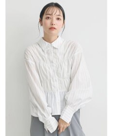 earth music&ecology ビスチェライクシャーリングシャツ（ストライプ）