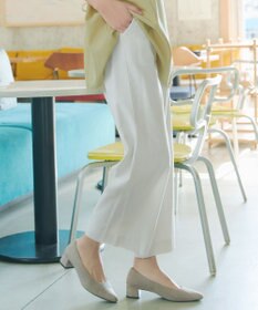 Tiaclasse ストライプストレッチワイドパンツ