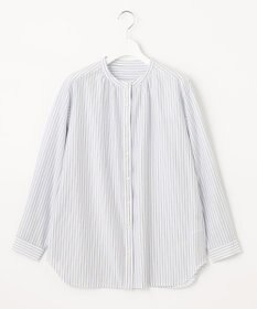 J.PRESS LADIES ストライプジャージー バンドカラー カットソー