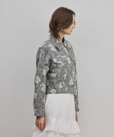 GRACE CONTINENTAL ボタニカルジャガードジャケット