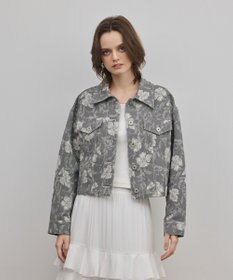 GRACE CONTINENTAL ボタニカルジャガードジャケット