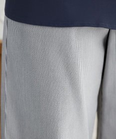 Tiaclasse ストライプストレッチワイドパンツ