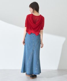 earth music&ecology エスカルゴマーメイドデニムスカート