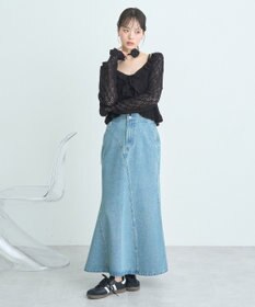 earth music&ecology エスカルゴマーメイドデニムスカート