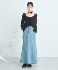 earth music&ecology エスカルゴマーメイドデニムスカート