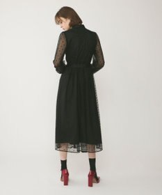 GRACE CONTINENTAL ビーズ刺繍ドットドレス