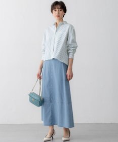 23区 【洗える】CANCLINI クロップド テントライン シャツ