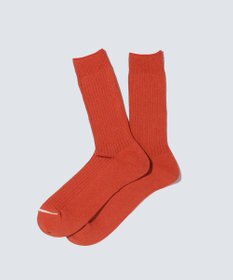 WHITE MAILS PAPER RIB CREW SOCKS ソックス