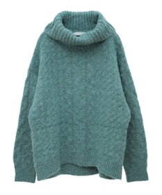 Green Parks ケーブル編みハイネックニット