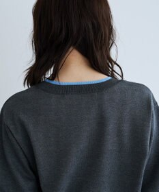 YECCA VECCA 2wayレイヤードクルーネックカーディガン