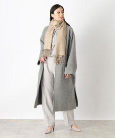 MOONBAT 【洗えるカシミヤ】FURLA カシミヤ100％ 無地ビッグマフラー／幅50cm