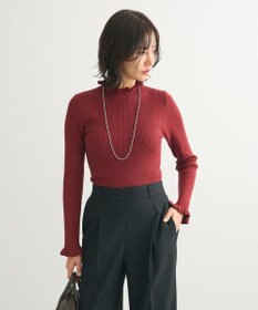 Green Parks ・ｓｗｉｎｇ　ｂｙ　フリルハイネックリブニット