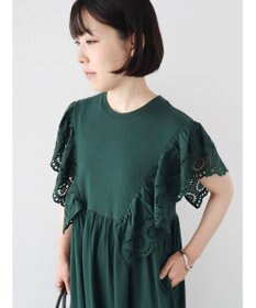 Green Parks ・ＳＵＧＡＲ　ＳＰＯＯＮ　ショルダー刺繍レースワンピース