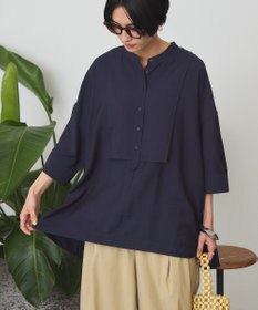 AMERICAN HOLIC 【WEB限定】接触冷感バンドカラーシャツチュニック