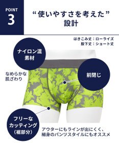 WACOAL MEN WACOAL MEN 【気持ちいいパンツ】 ボクサーパンツ ローライズ 動きにフィット フロントの安定性・快適性 フリーなカッティング(裾部分) 前閉じ ショート丈 下着 メンズ WT3529 /ワコールメン