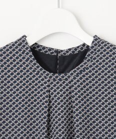 J.PRESS LADIES 【2WAY】幾何プリント ボウタイ カットソー