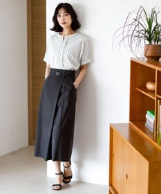 ANY SIS L ツイステッドクリアチノ スカート