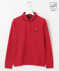 23区GOLF 【WOMEN】【UVカット】ハニカムカノコ長袖ポロシャツ