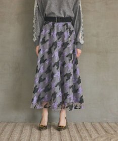 GRACE CONTINENTAL 千鳥刺繍チュールスカート