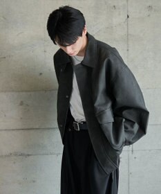 WEGO 【ユニセックス着用ITEM】エコレザー2WAYフライトジャケット