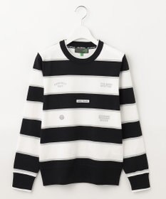 PW CIRCULUS 【WOMEN】【洗える/イージーケア】ロゴ ボーダー ニット ゴルフウェア レディース