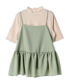 earth music&ecology ＳＥＴ２点ジャガードビスチェ＋リブプルオーバー