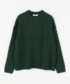 ANY L 【洗濯機可】ソフトタッチケーブルニット