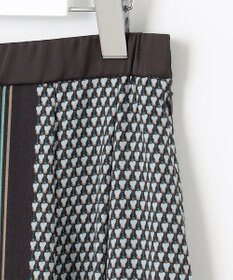 自由区 【洗える】ジオメトリックハートプリント スカート