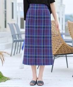 Tiaclasse 【洗える】カラミチェックスカート
