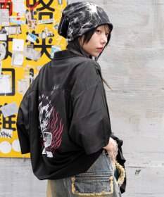 WEGO 【ユニセックス着用ITEM/MLサイズ展開】オープンカラーグラフィックシャツ（SS）
