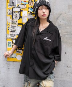 WEGO 【ユニセックス着用ITEM/MLサイズ展開】オープンカラーグラフィックシャツ（SS）